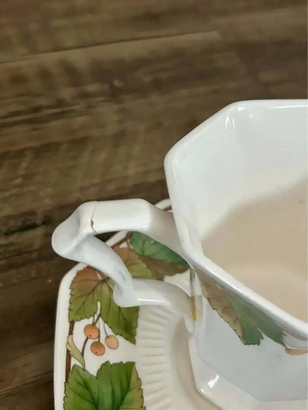 Wedgwood Vine Octagonal Cup and Saucer Set